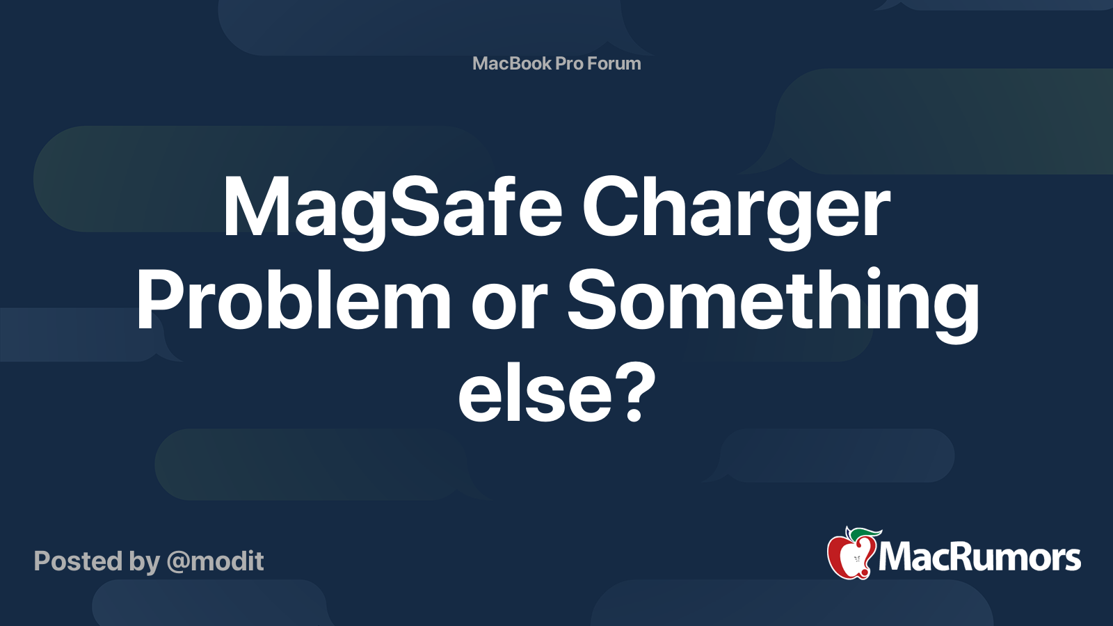 MagSafe Charger Problem or Something else? MacRumors Forums