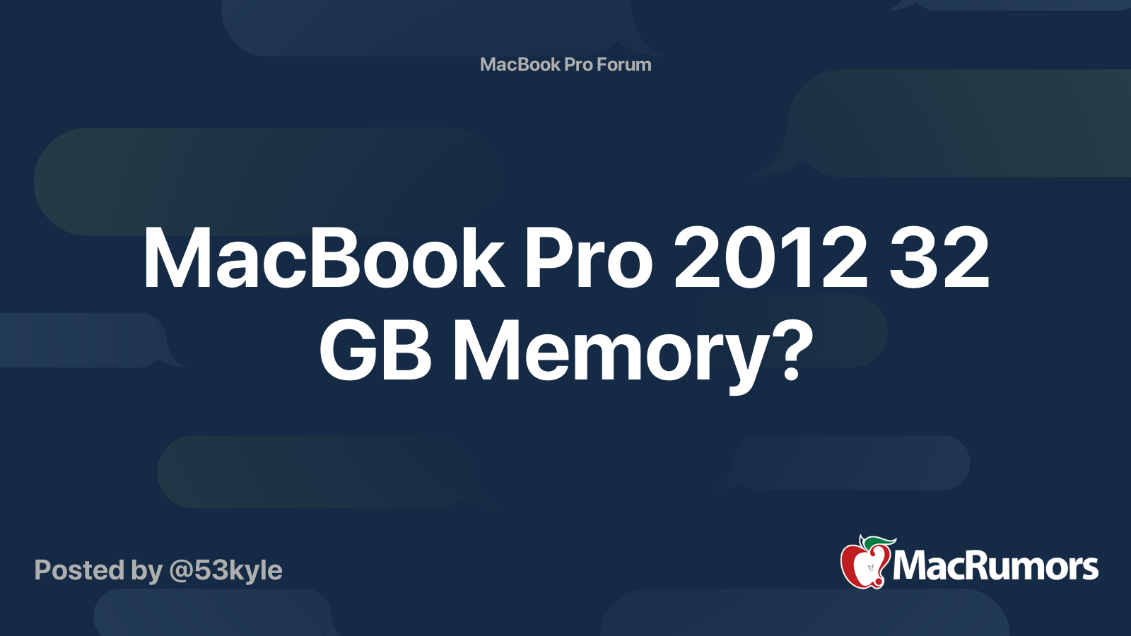 2012 32 GB Memory? | MacRumors Forums