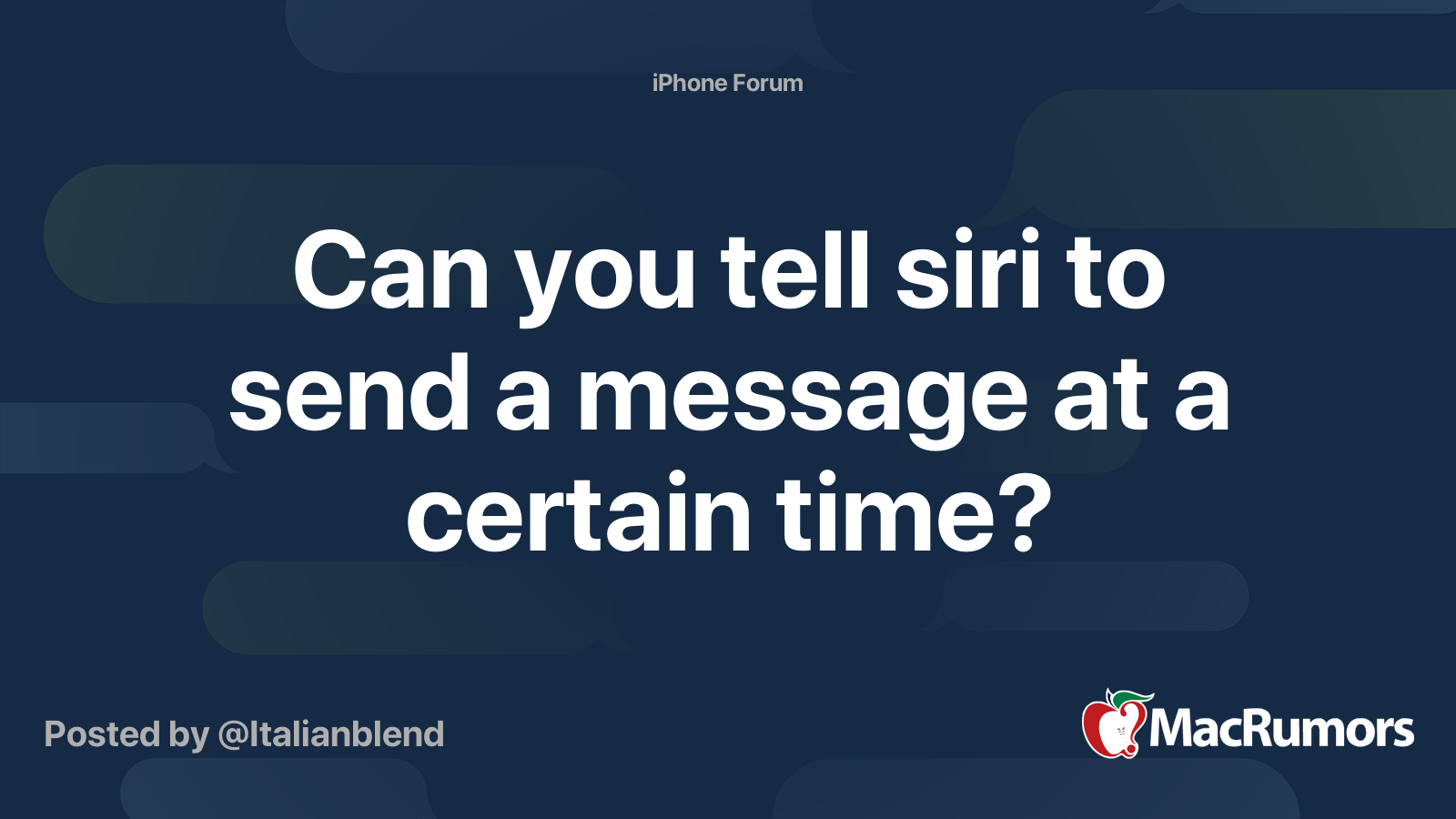 can you ask siri to send a message at a certain time