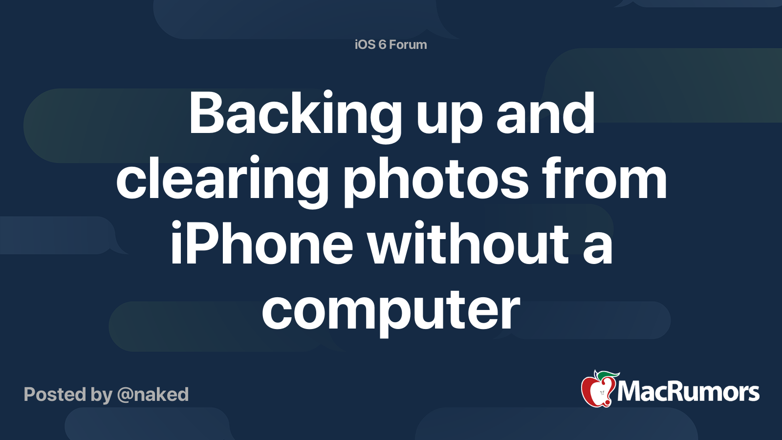 Backing Up And Clearing Photos From IPhone Without A Computer