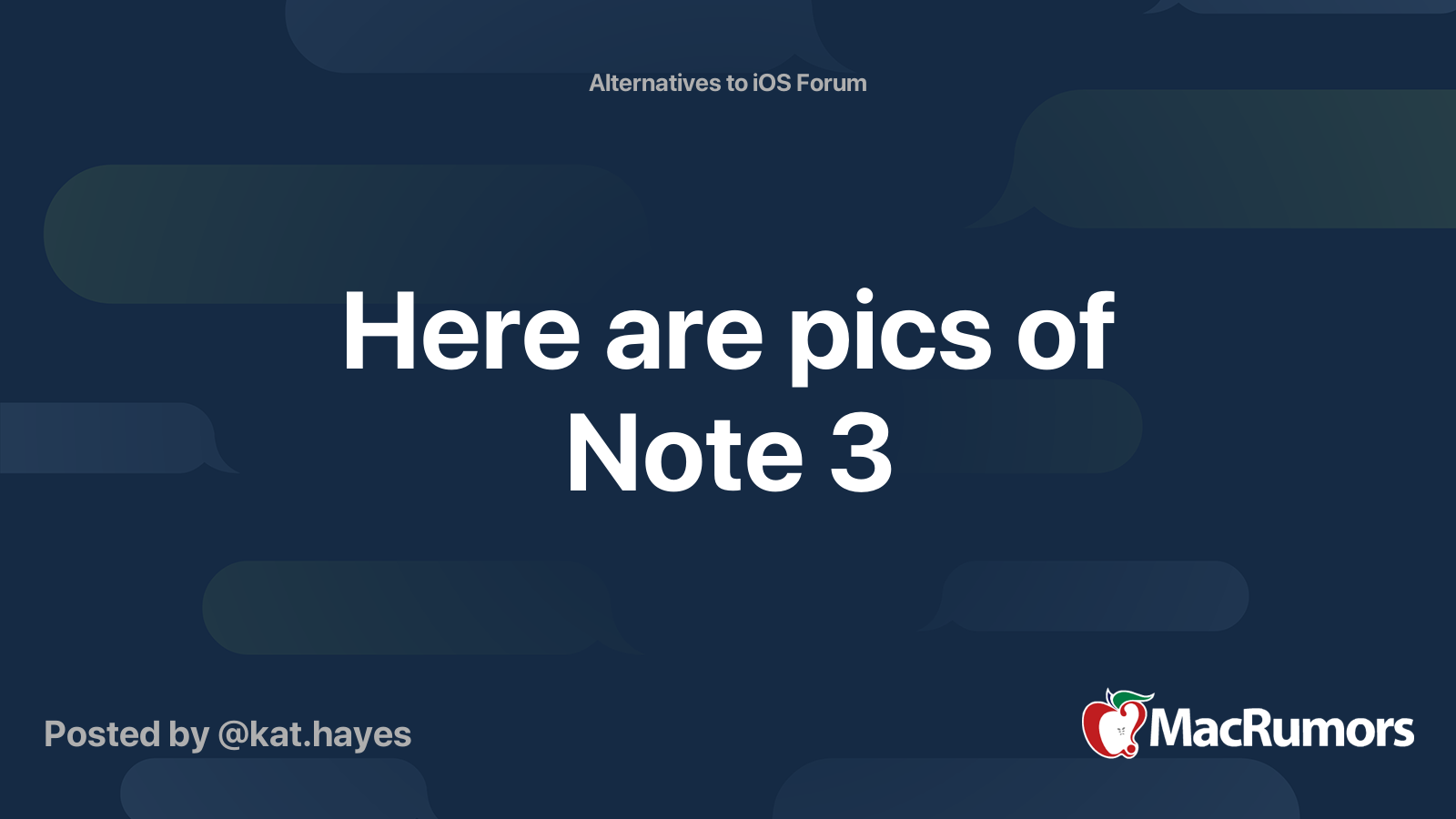 Here are pics of Note 3 | MacRumors Forums