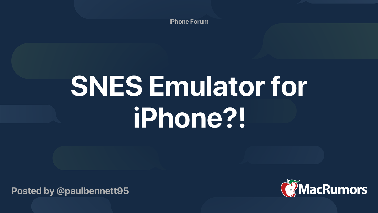 Snes Emulator For Iphone Macrumors Forums