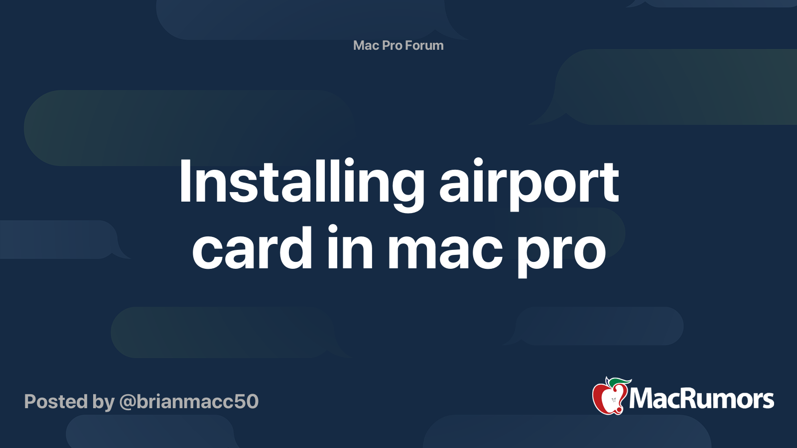 Installing airport card in mac pro | MacRumors Forums