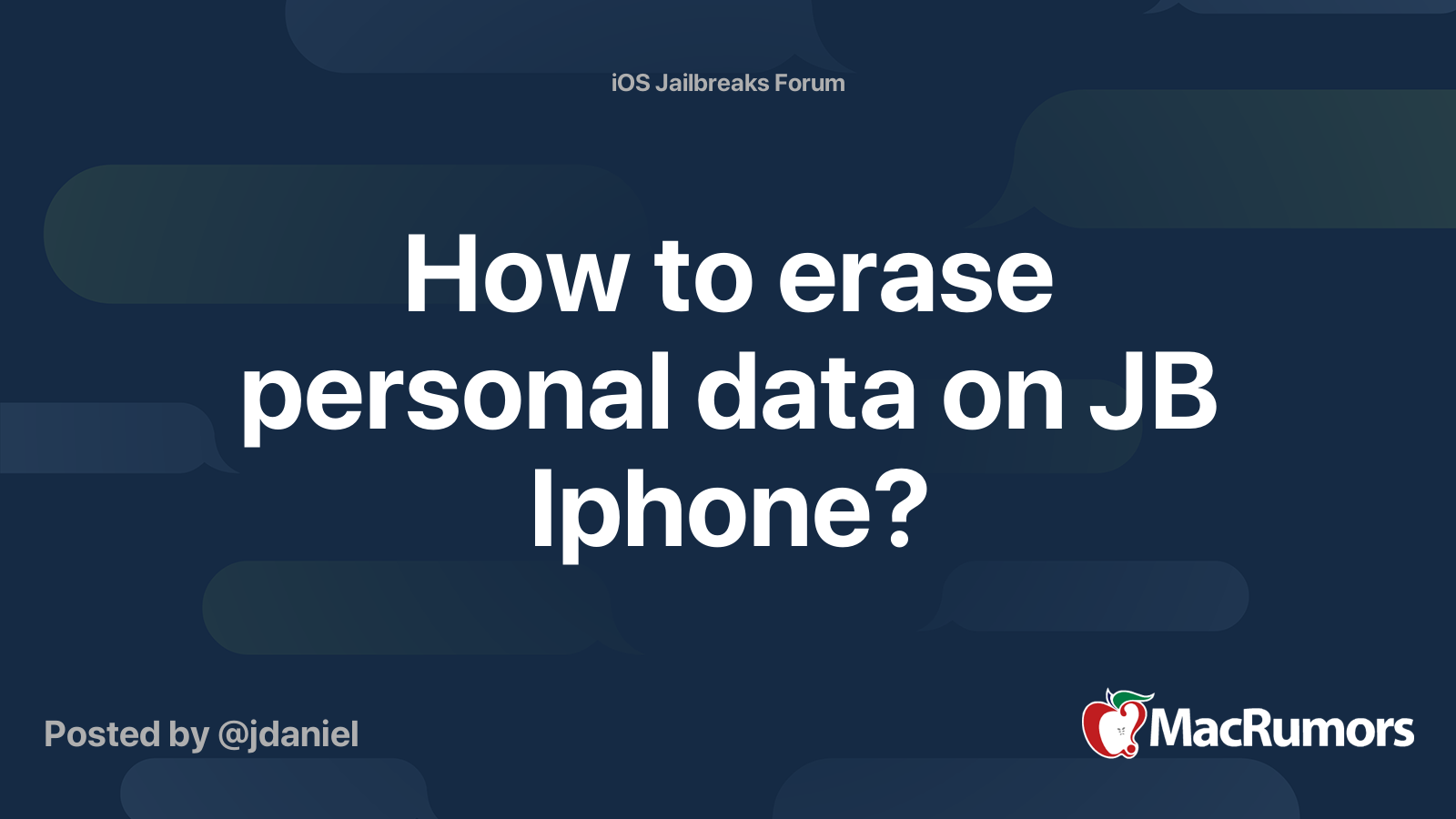 how-to-erase-personal-data-on-jb-iphone-macrumors-forums