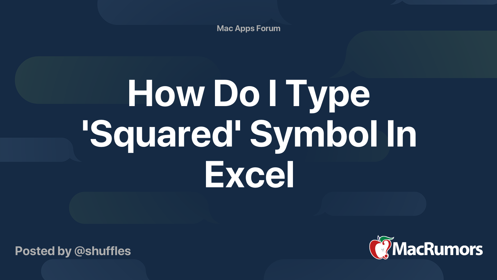 how-do-i-type-squared-symbol-in-excel-macrumors-forums