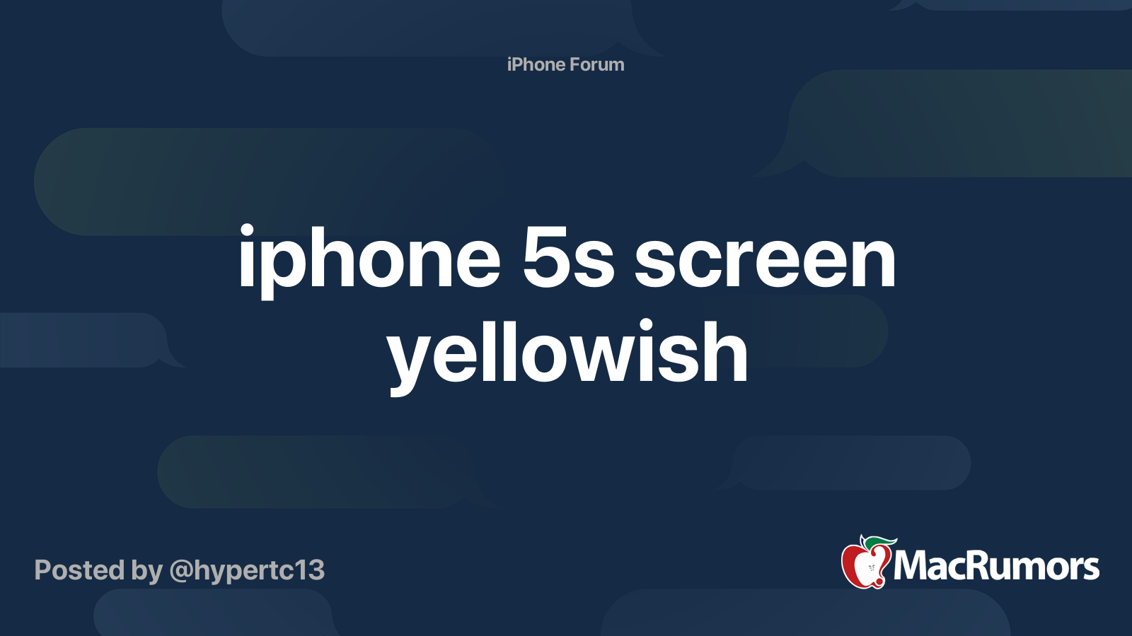iphone 5s screen yellowish MacRumors Forums