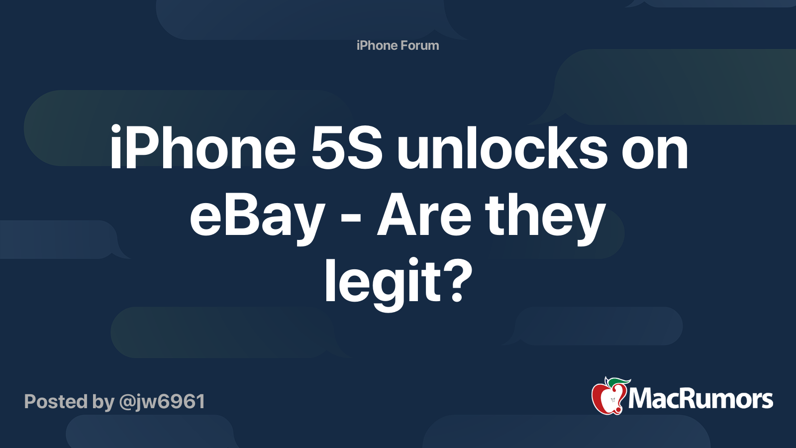 Iphone 5s Unlocks On Ebay Are They Legit Macrumors Forums