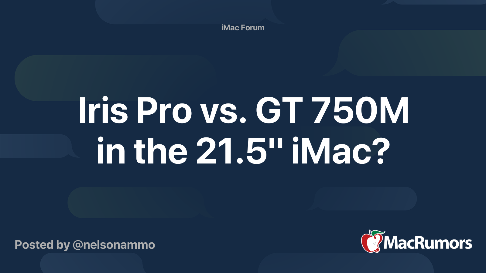 Iris Pro vs. GT 750M in the 21.5