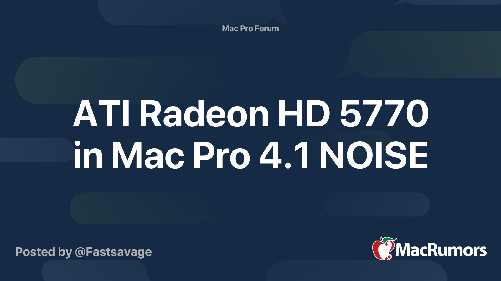 Ati Radeon Hd 5770 In Mac Pro 4 1 Noise Macrumors Forums