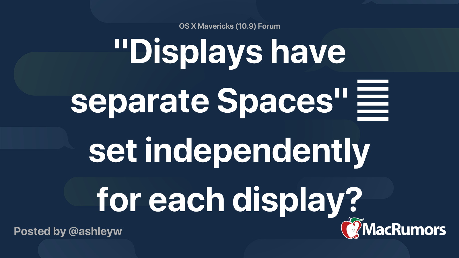 ""Displays Have Separate Spaces" Indpendent Per Monitor? Reviews