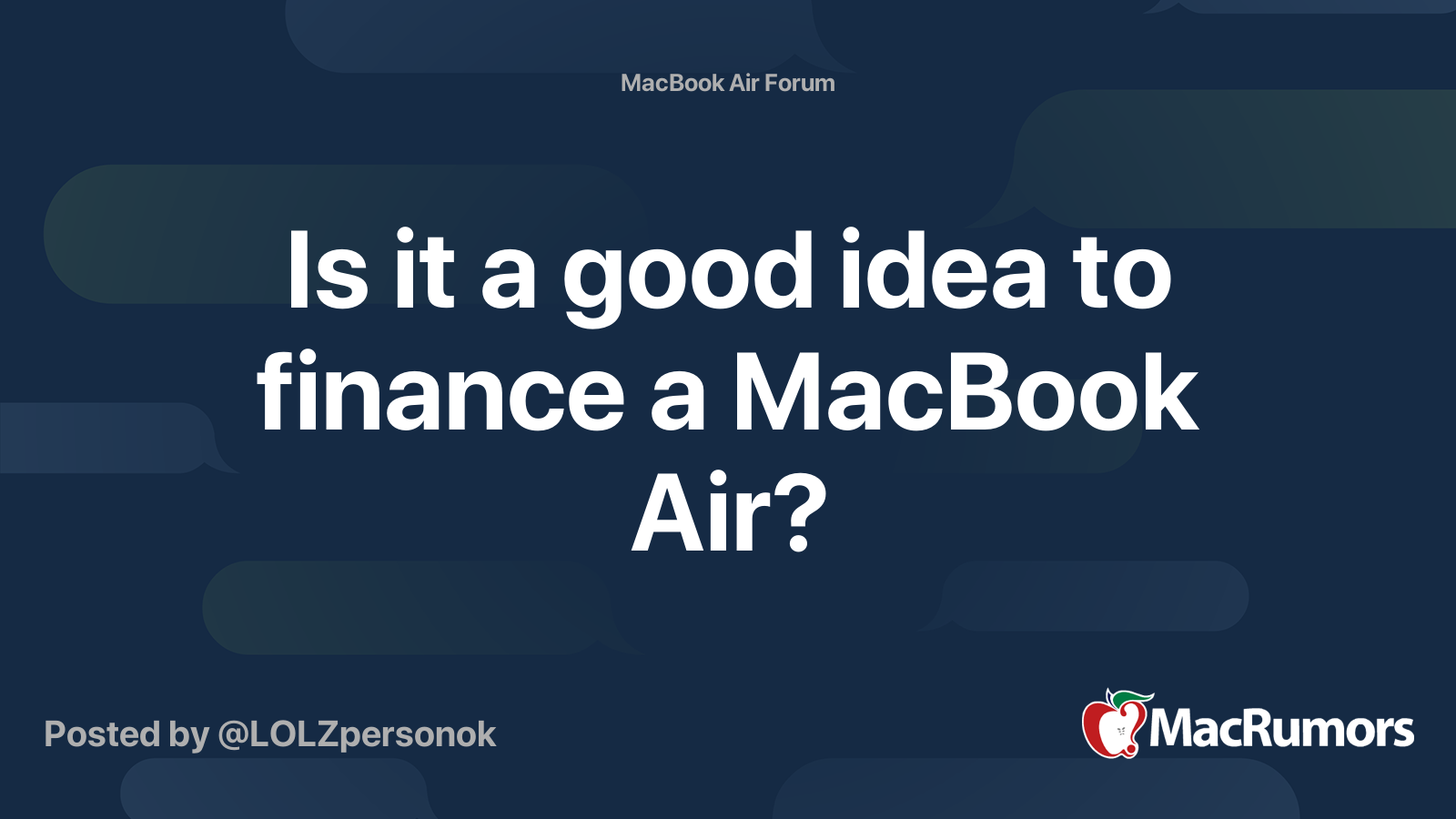 Macbook deals air finance