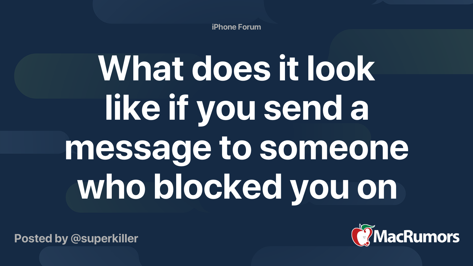 what happens when you send a message to a blocked contact