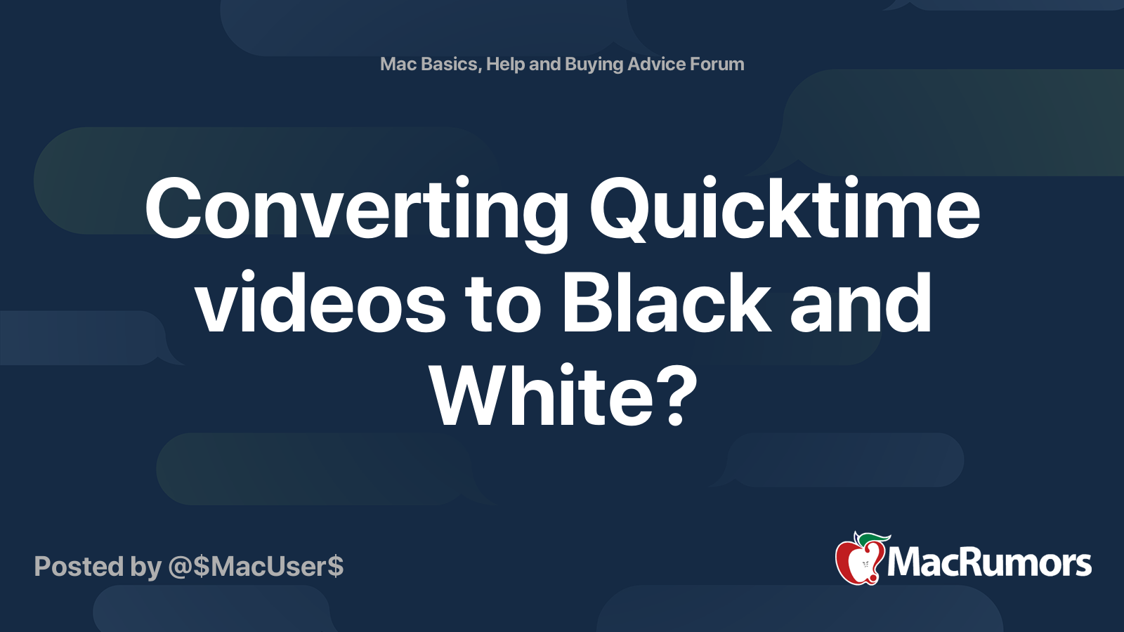 How to convert a video to Black/White?