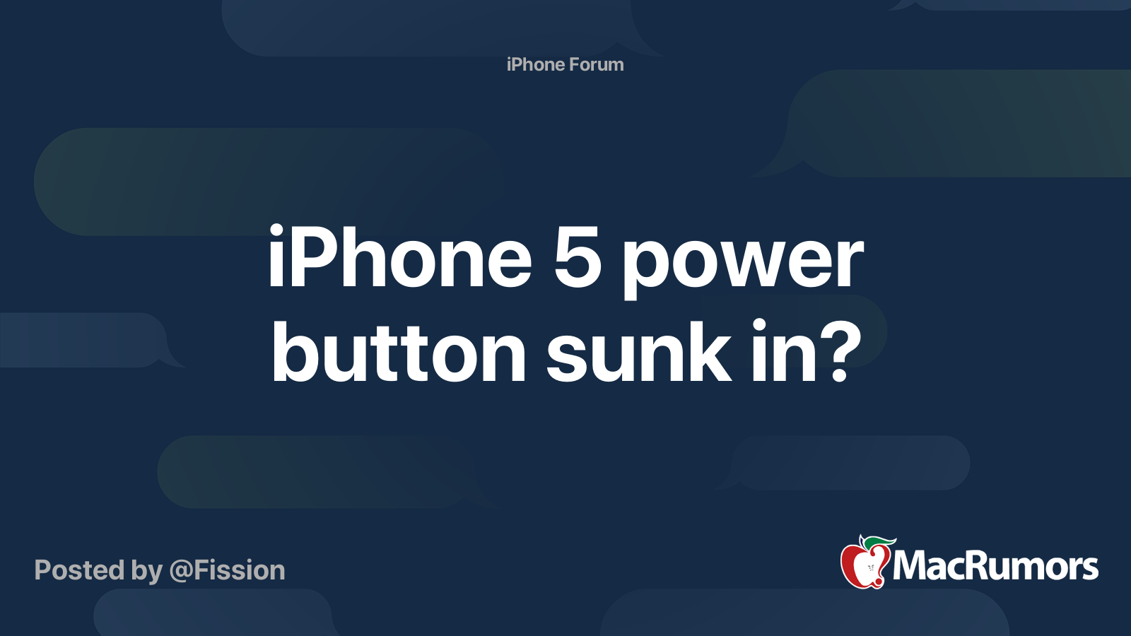 iPhone 5 power button sunk in? | MacRumors Forums