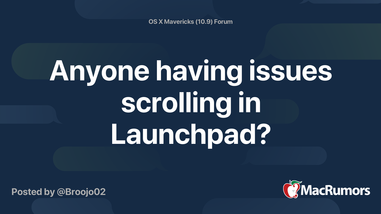Anyone having issues scrolling in Launchpad? | MacRumors Forums
