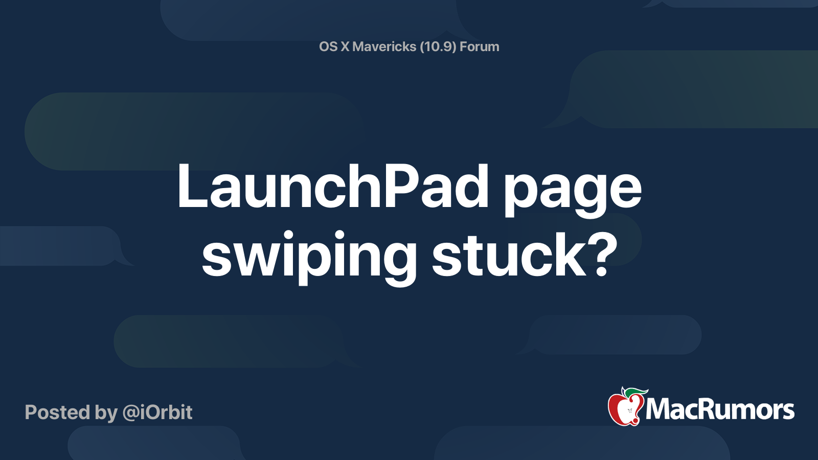 LaunchPad page swiping stuck? | MacRumors Forums