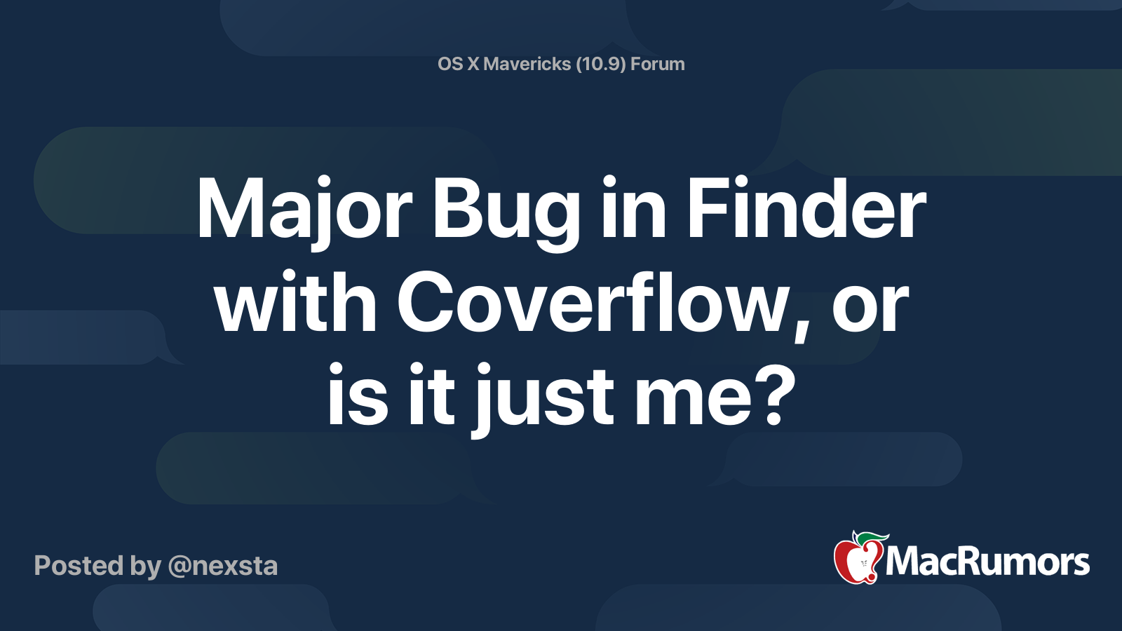 Major Bug in Finder with Coverflow, or is it just me? | MacRumors Forums