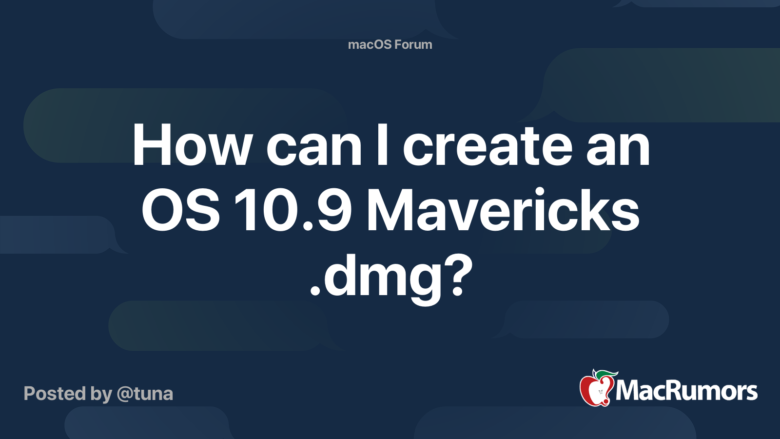 Mavericks installer dmg