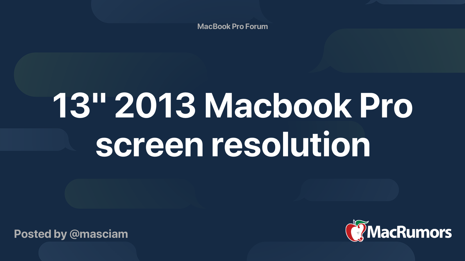 macbook pro 13 2013 screen resolution