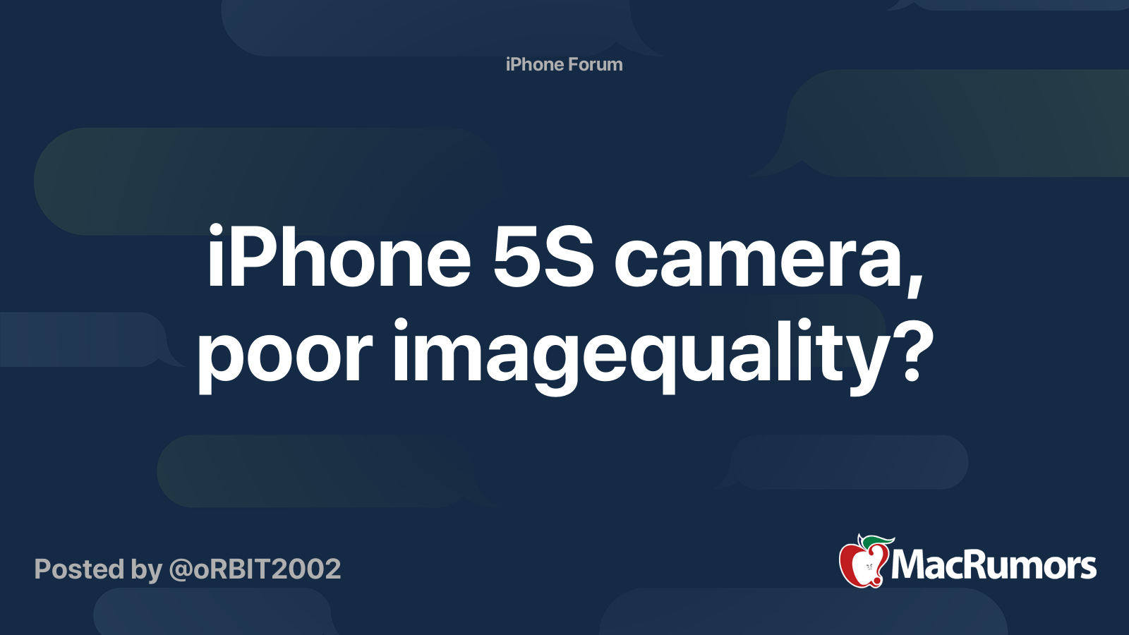 iPhone 5S camera, poor imagequality? MacRumors Forums