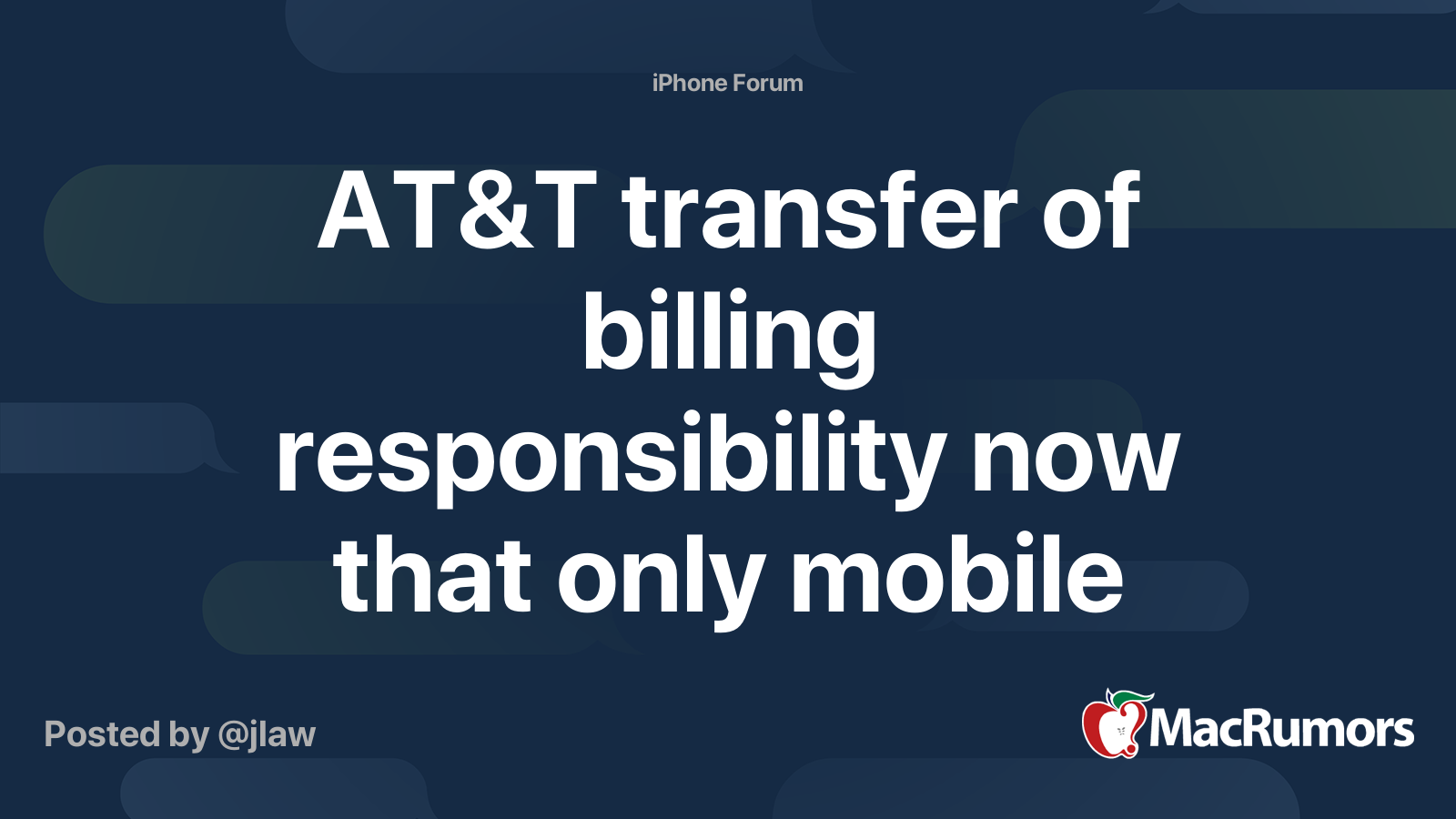 transfer of billing responsibility at&t credit check