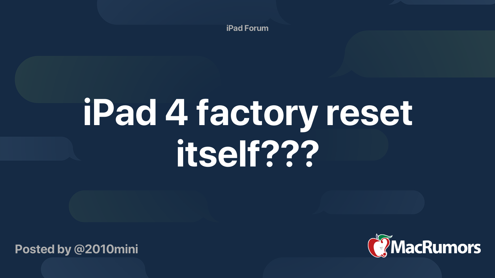 how to factory reset ipad 4