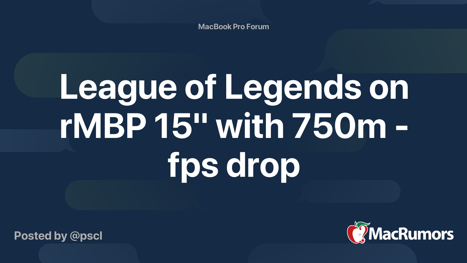 League Of Legends On Rmbp 15 With 750m Fps Drop Macrumors Forums