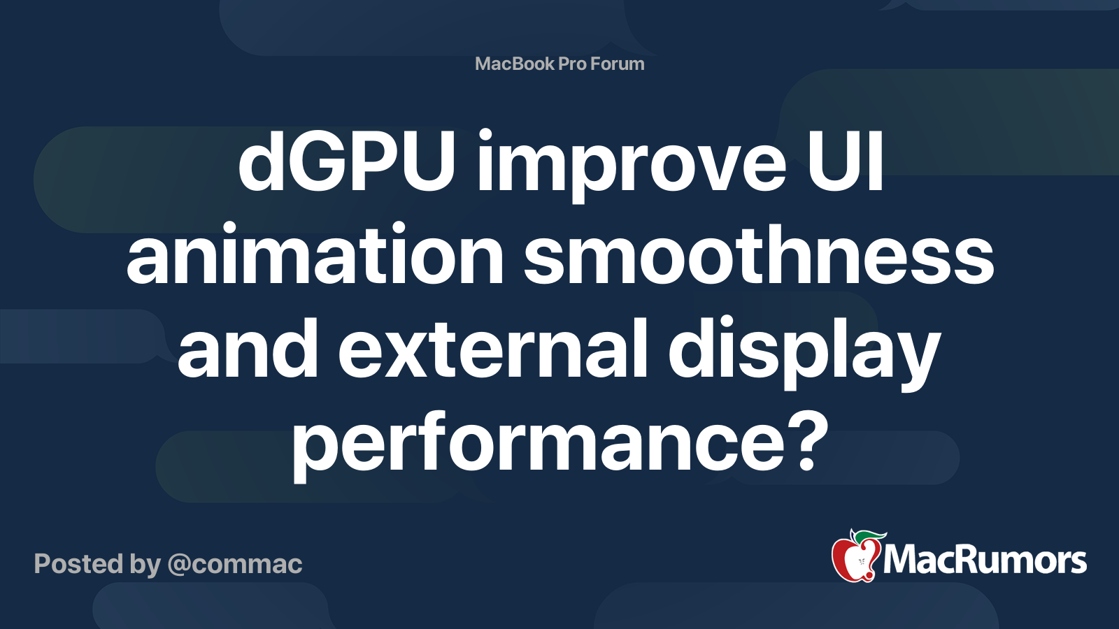 dGPU improve UI animation smoothness and external display performance ...
