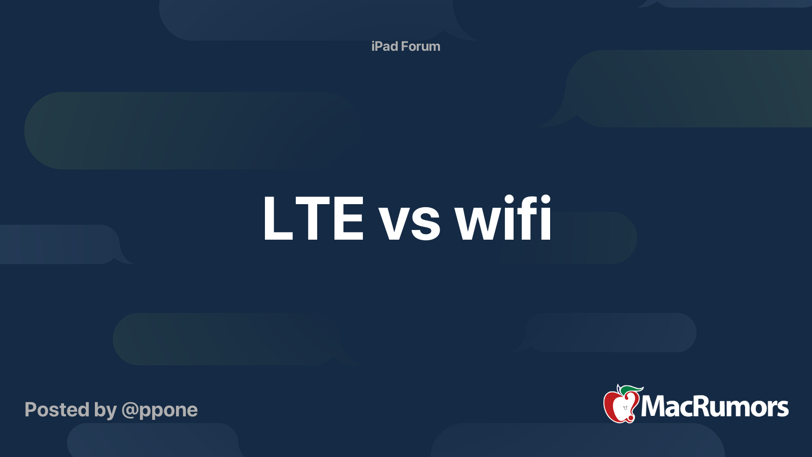 LTE vs wifi | MacRumors Forums