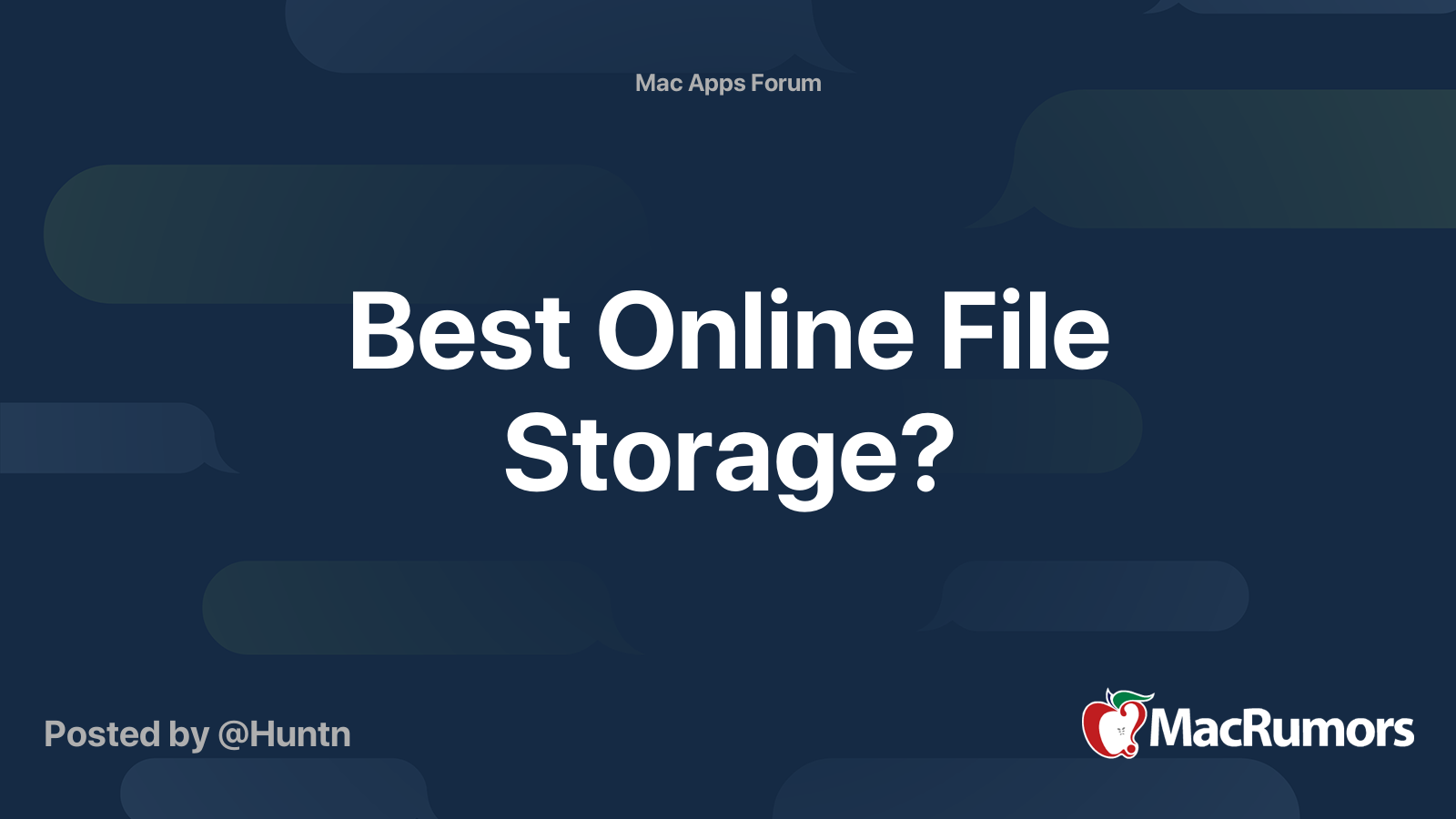 Best Online File Storage? MacRumors Forums
