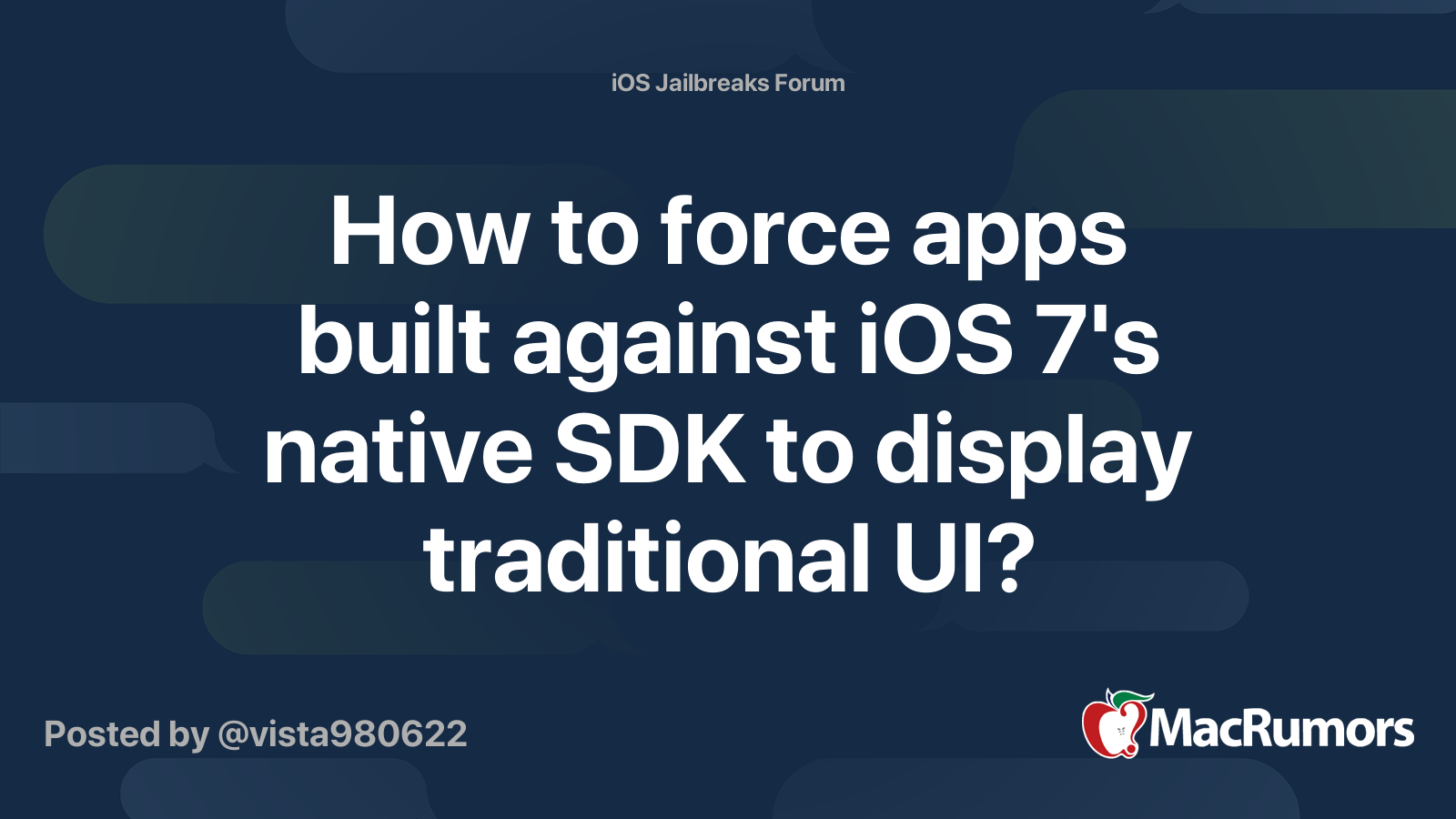 How to force apps built against iOS 7's native SDK to display ...