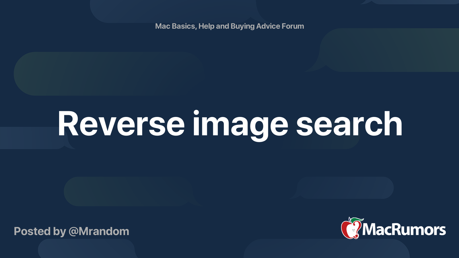 Reverse Image Search Macrumors Forums