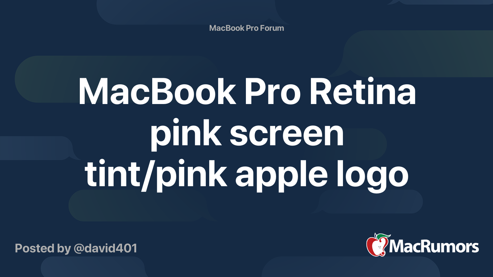 MacBook Pro Retina pink screen tint/pink apple logo MacRumors Forums
