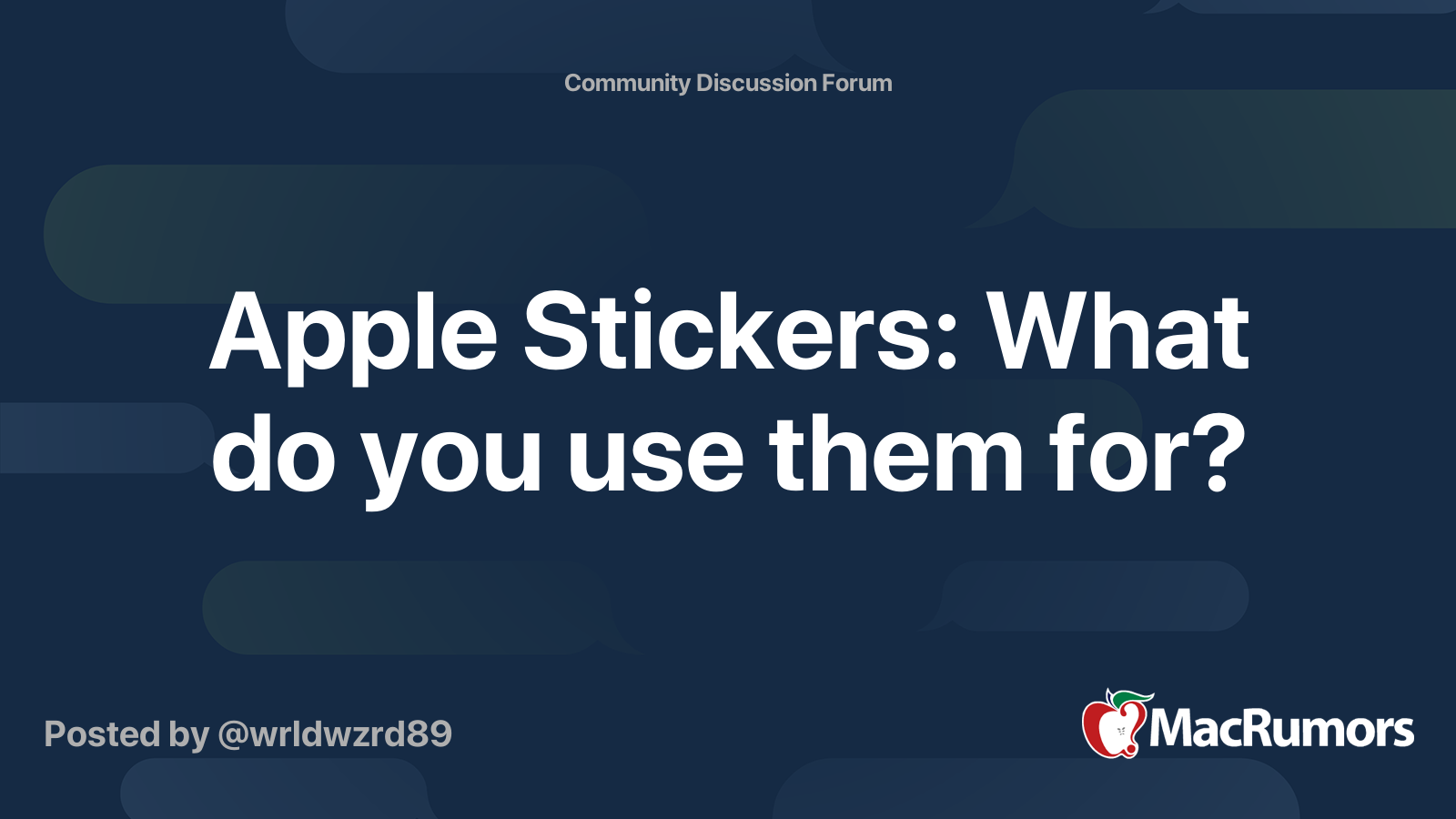 Apple Stickers What do you use them for? MacRumors Forums