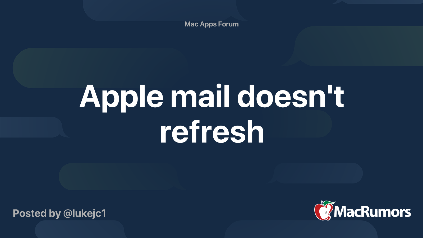 Apple Mail Doesn't Refresh 