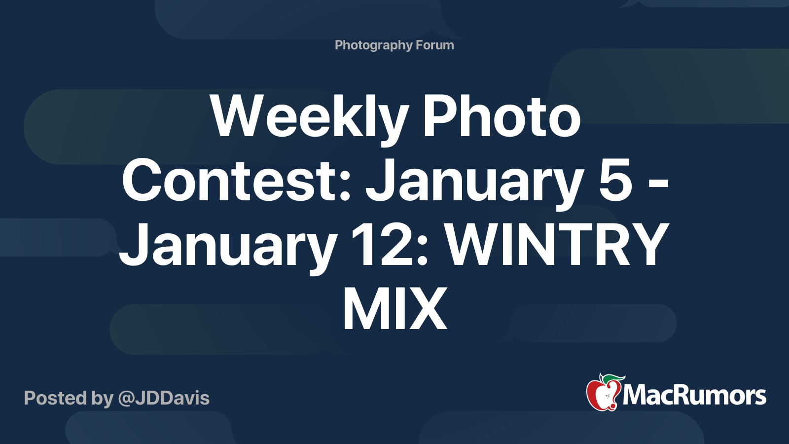 Weekly Photo Contest: January 5 - January 12: WINTRY MIX | MacRumors Forums