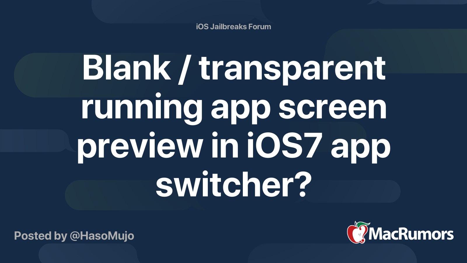 Blank / transparent running app screen preview in iOS7 app switcher ...
