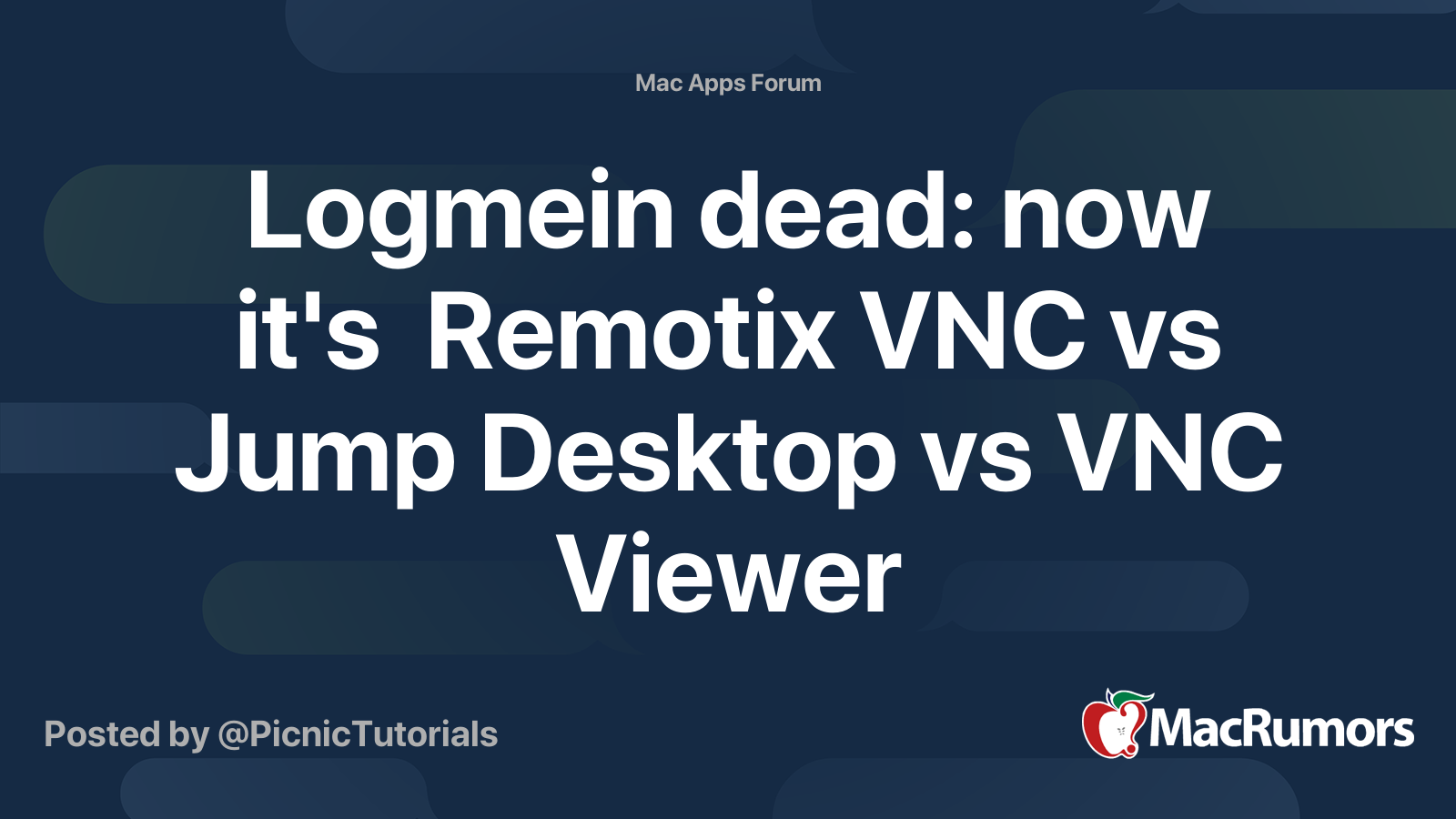 Logmein dead now it's Remotix VNC vs Jump Desktop vs VNC Viewer