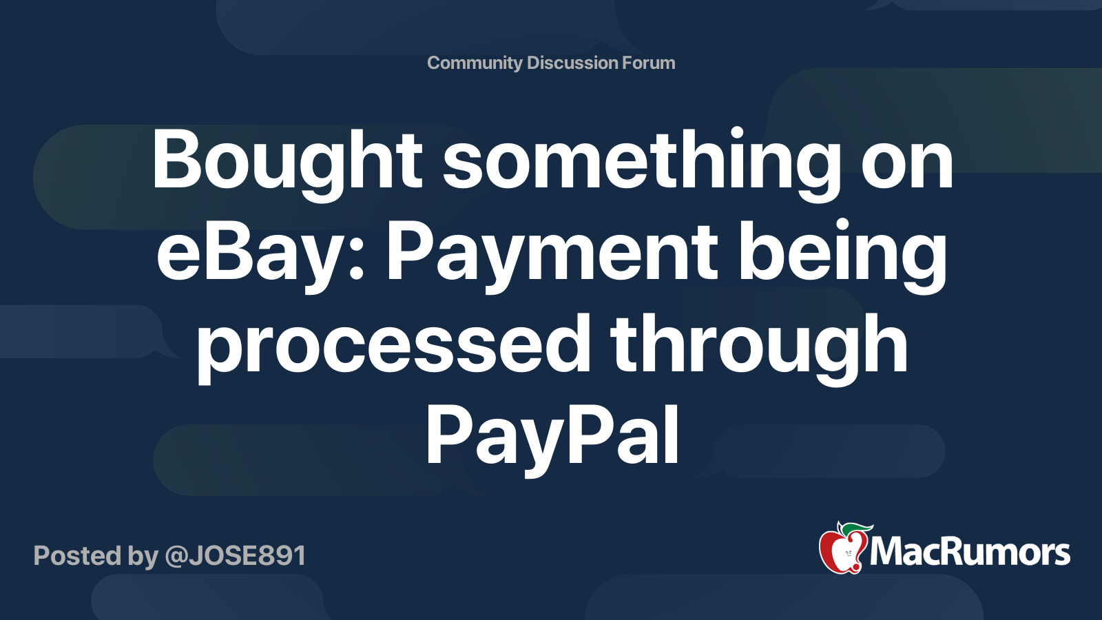 Bought something on eBay Payment being processed through PayPal