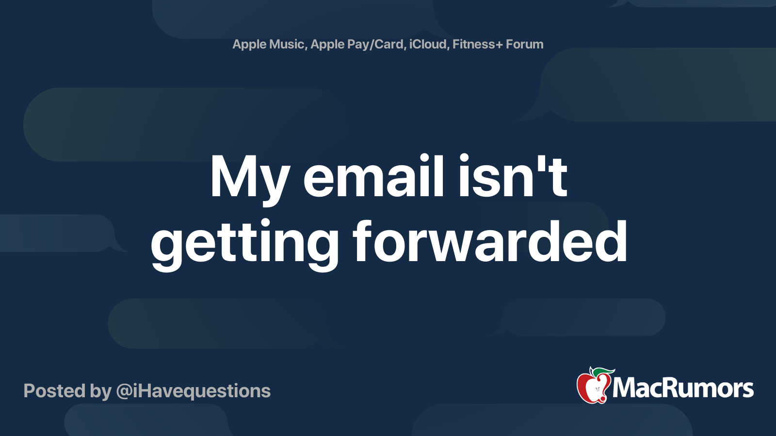 forwarded email not arriving