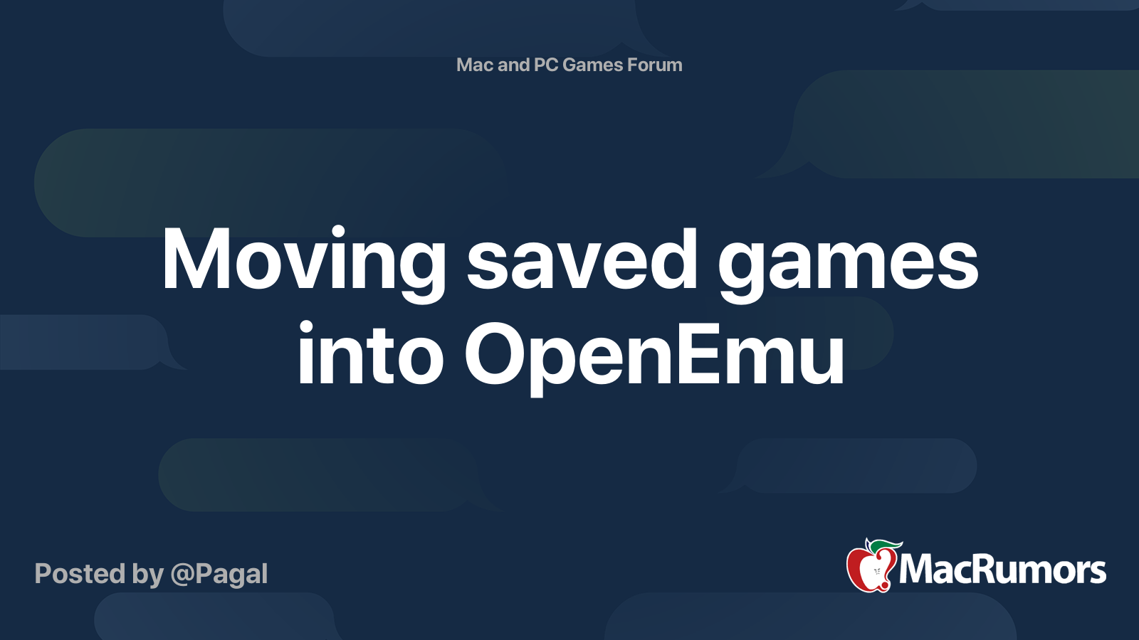 Moving Saved Games Into Openemu Macrumors Forums