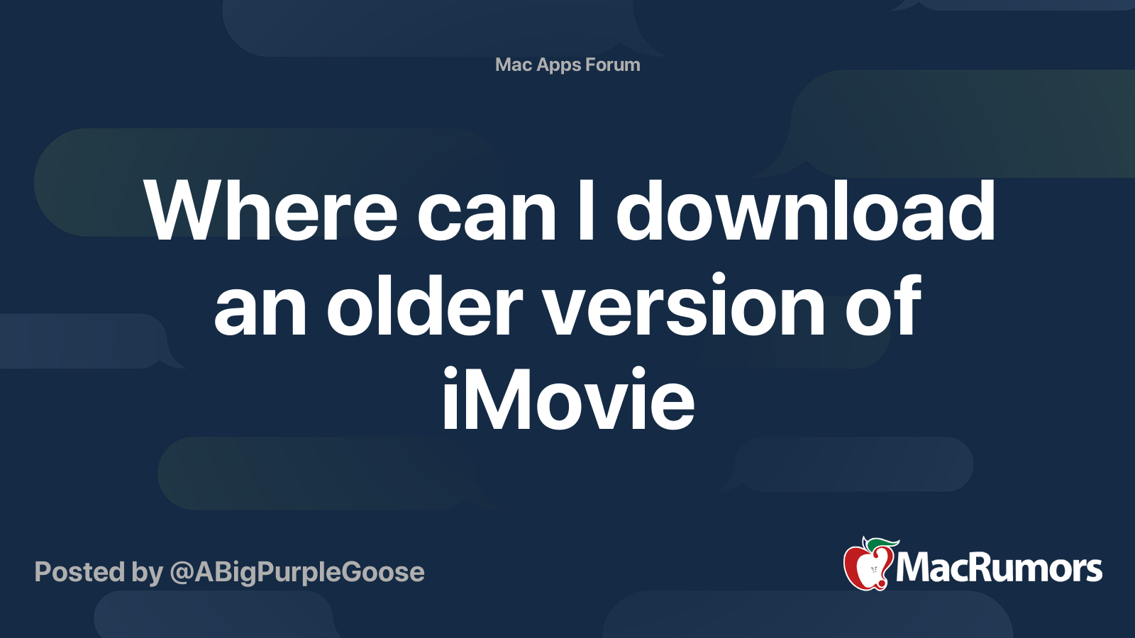 how to download older version of imovie on mac