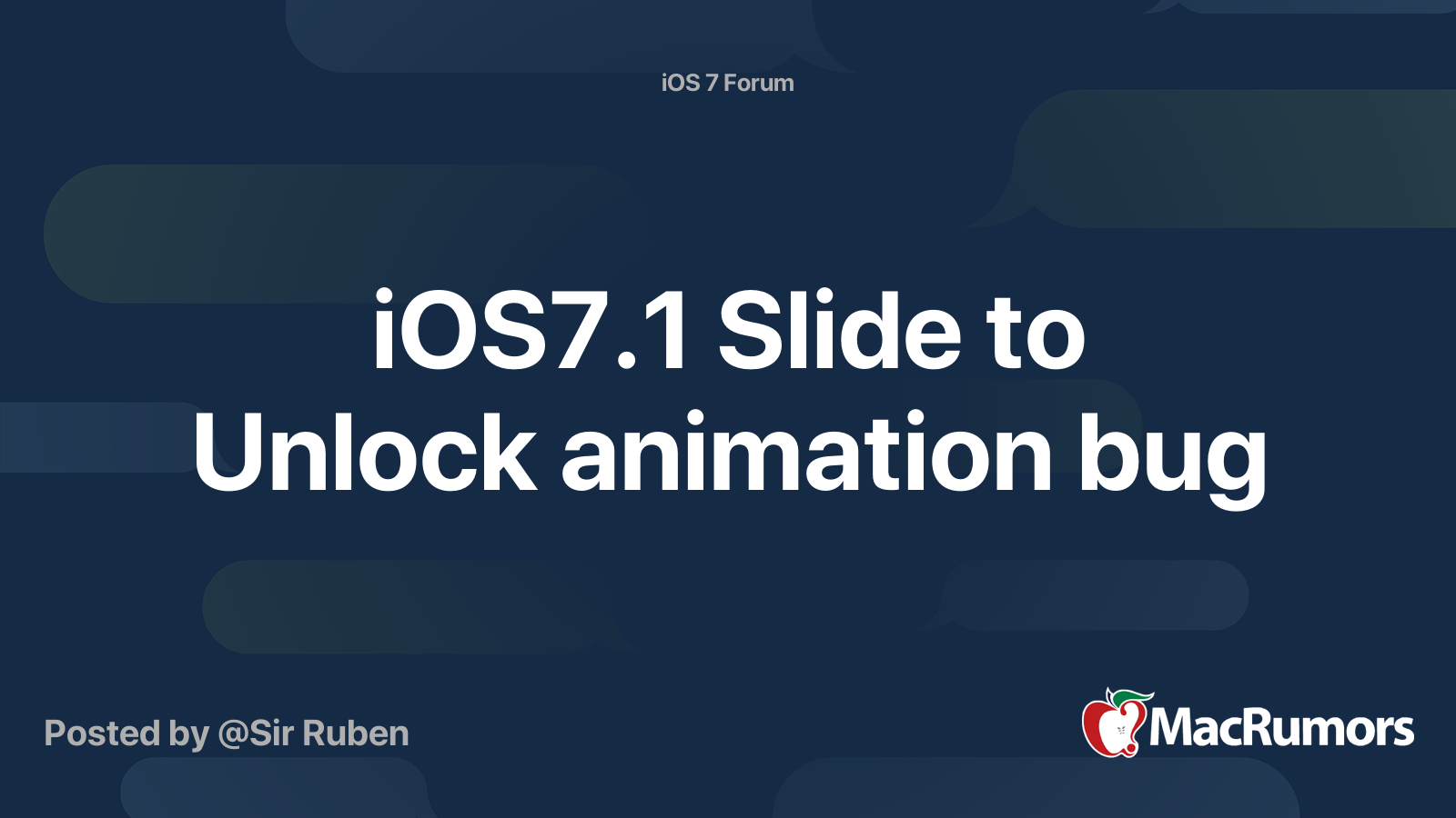 iOS7.1 Slide to Unlock animation bug | MacRumors Forums