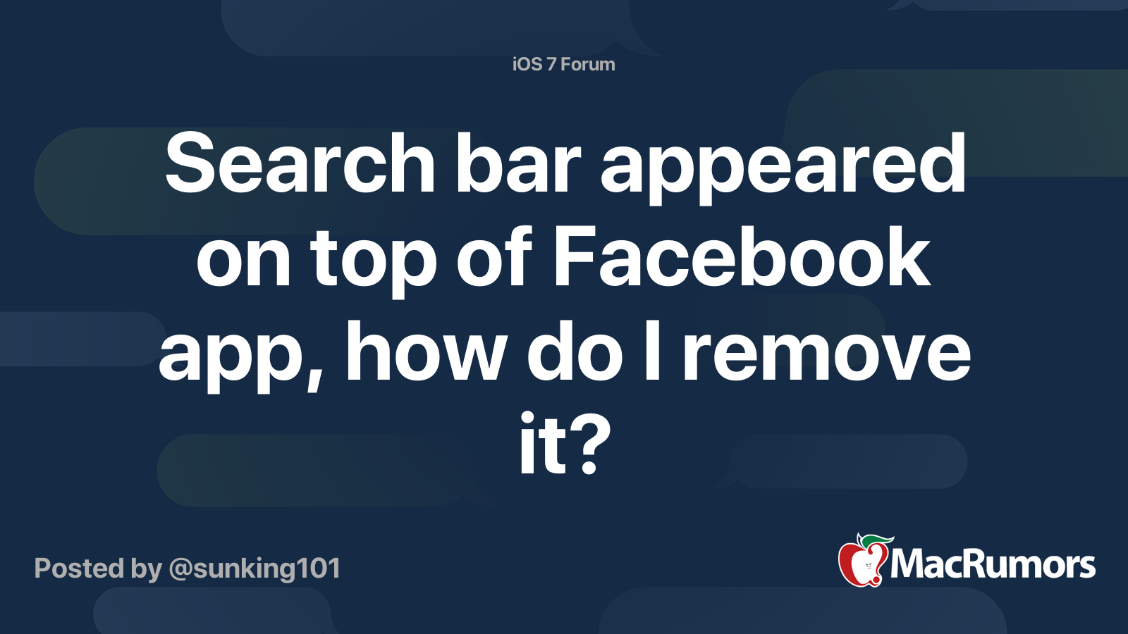why has my facebook search bar disappeared