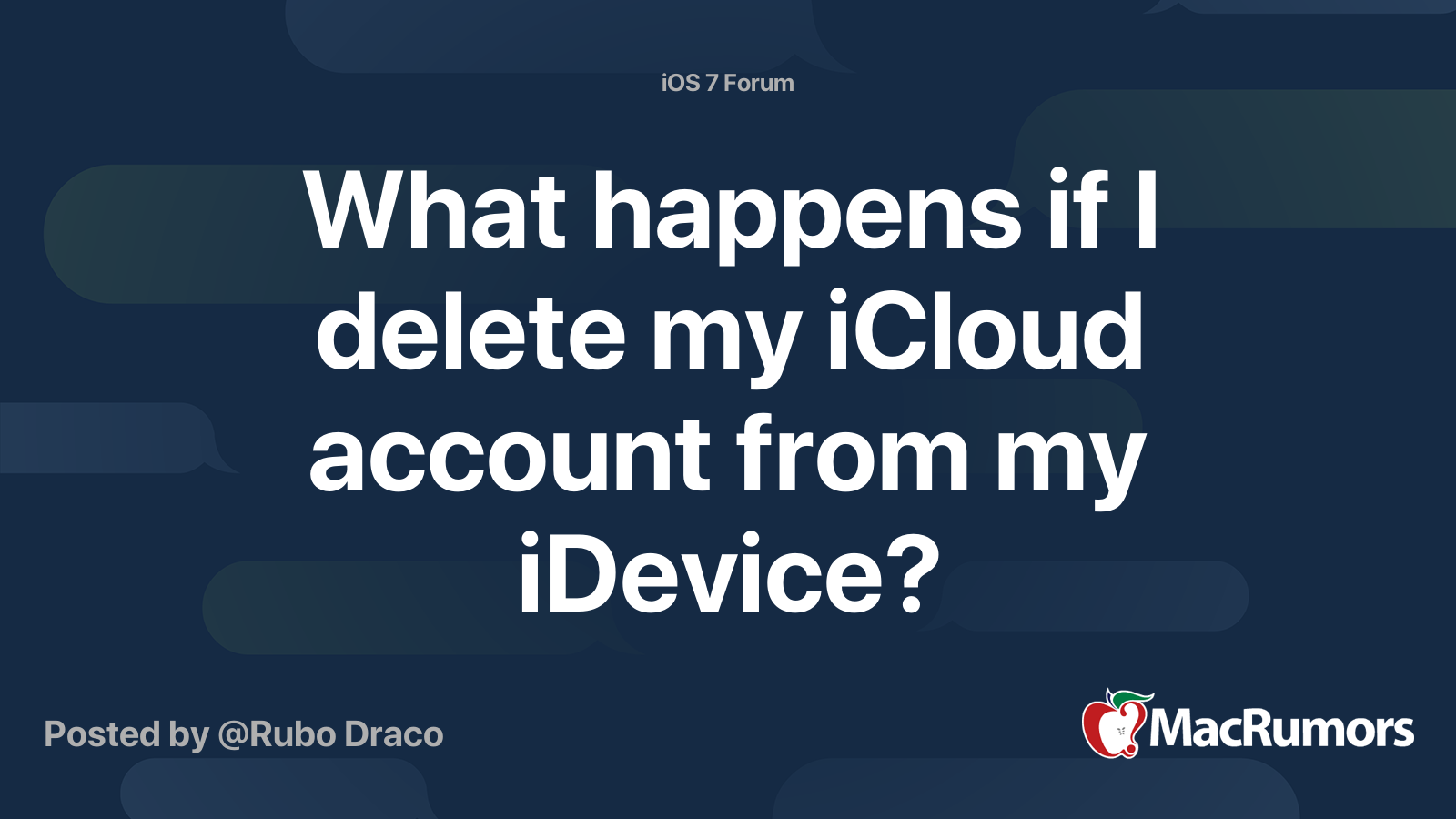 what-happens-if-i-delete-my-icloud-account-from-my-idevice-macrumors