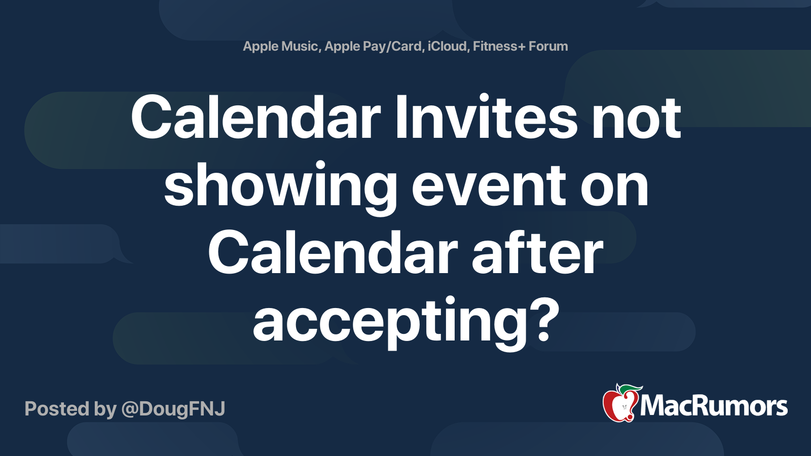 Calendar Invites not showing event on Calendar after accepting