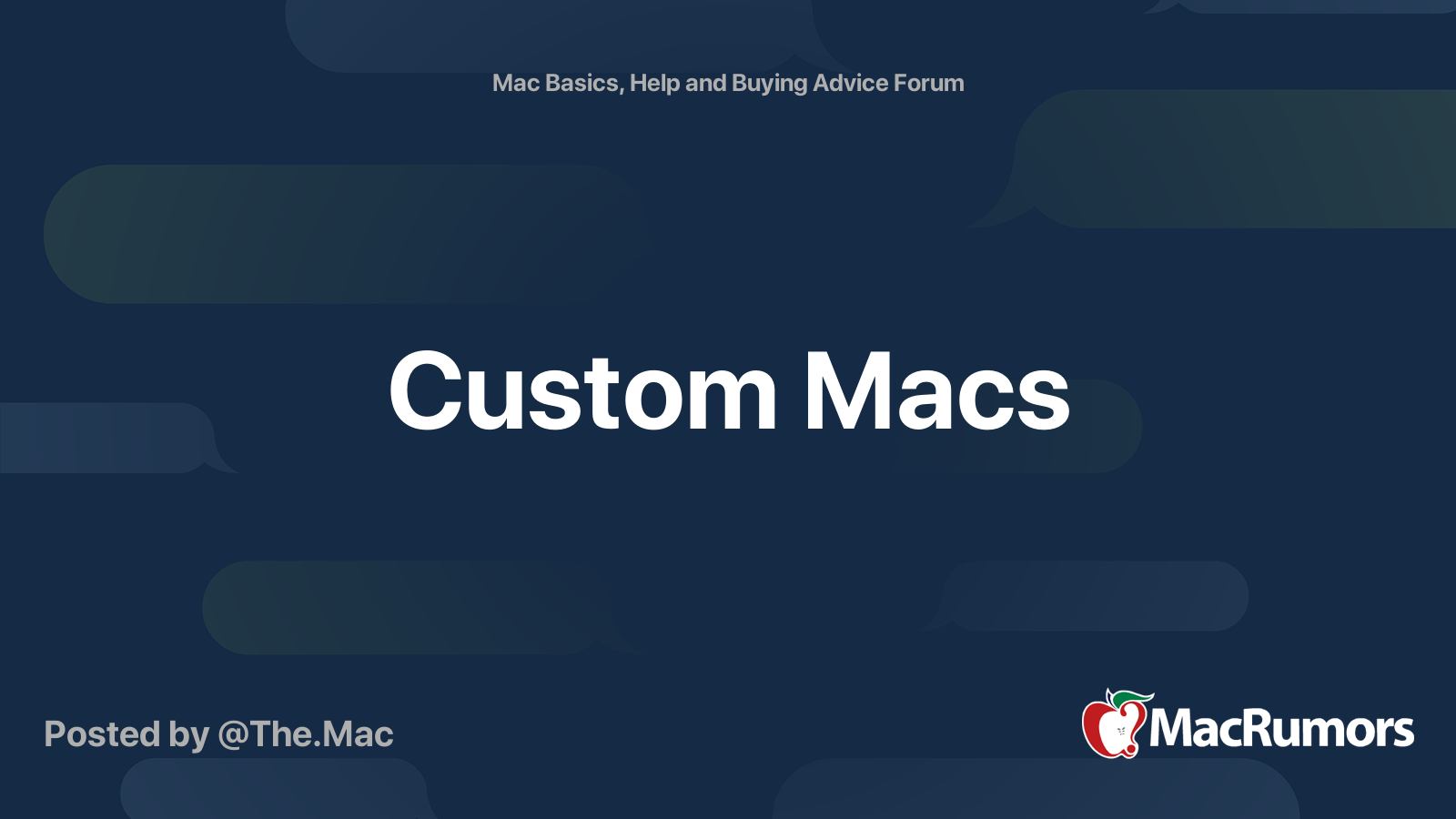 Custom Macs | MacRumors Forums