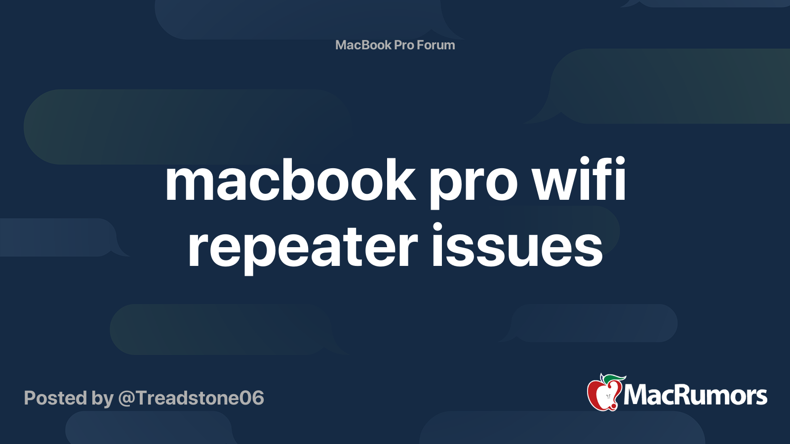 macbook pro wifi repeater issues MacRumors Forums