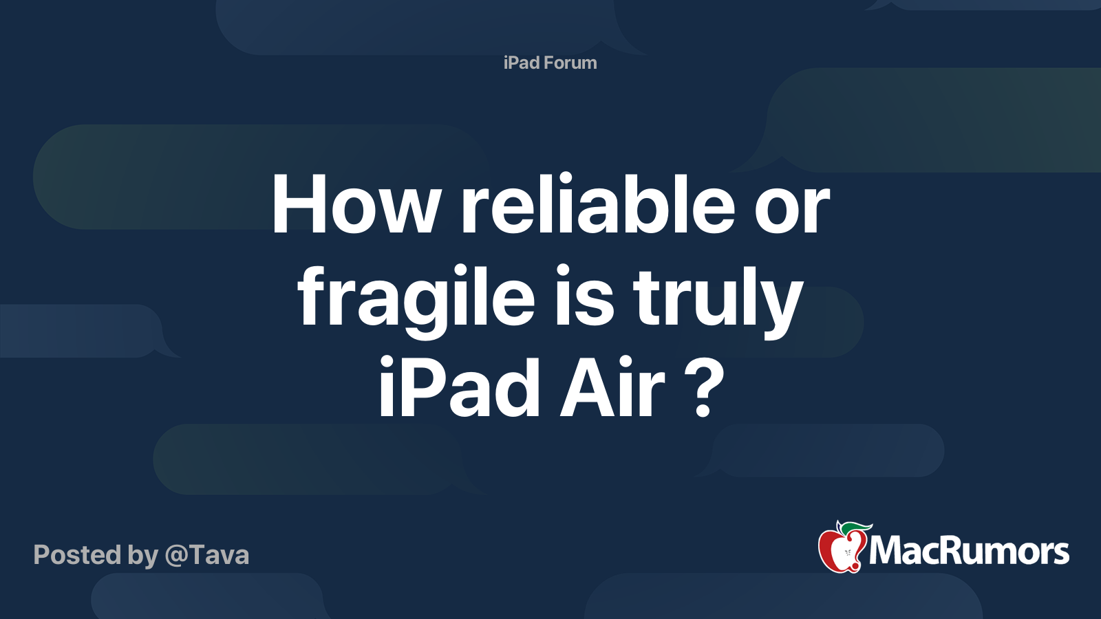 How fragile is iPad air?