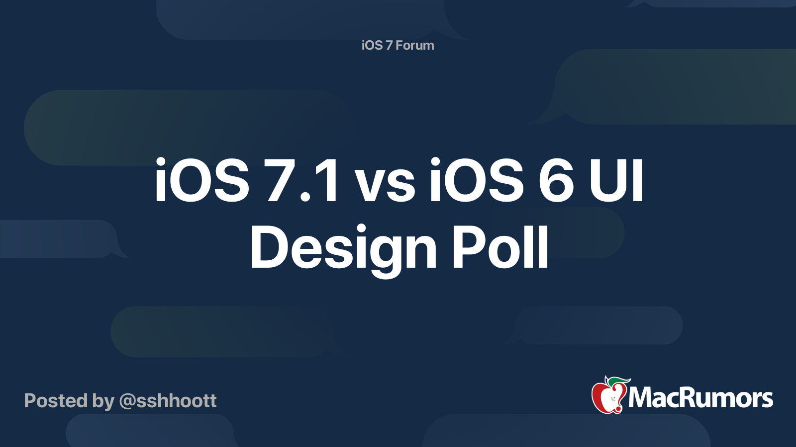 iOS 7.1 vs iOS 6 UI Design Poll | Page 3 | MacRumors Forums